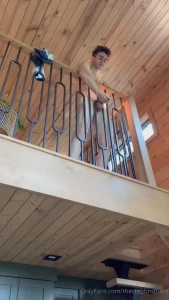 In the splash zone i looked up at the balcony to find lil bro jerking