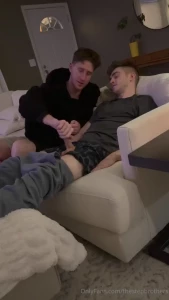 Movie night got a little wild it started with lil bro losing his pants