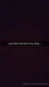 My voice sleeping through your mind and tingling your body make you