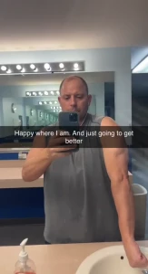 Feb 10 did a heavy bicep tricep routine hr cardio 30 sauna lost 7lb