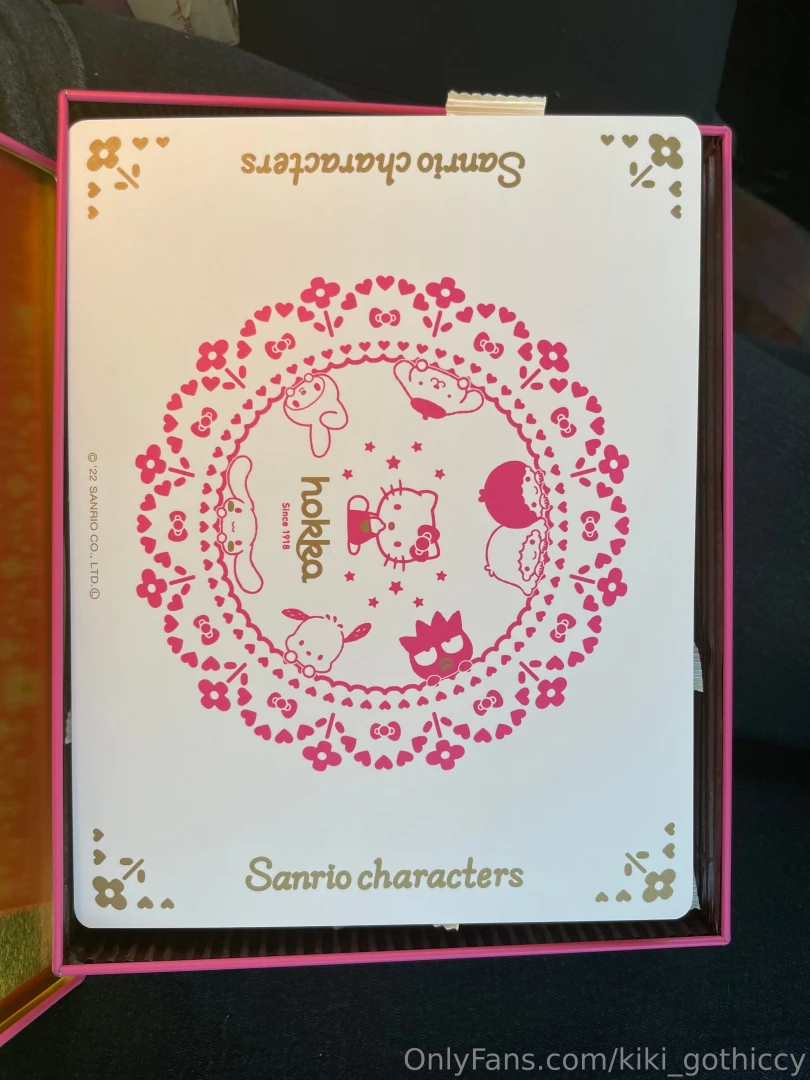 I m just a girl trying to eat hello kitty treats 