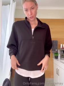 I m just back from spin class wanna help me take all these layers off