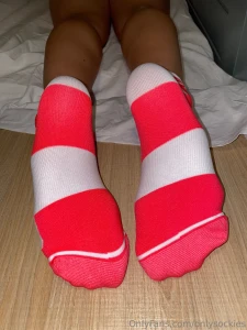 Like my candy cane colored socks there so soft part 1