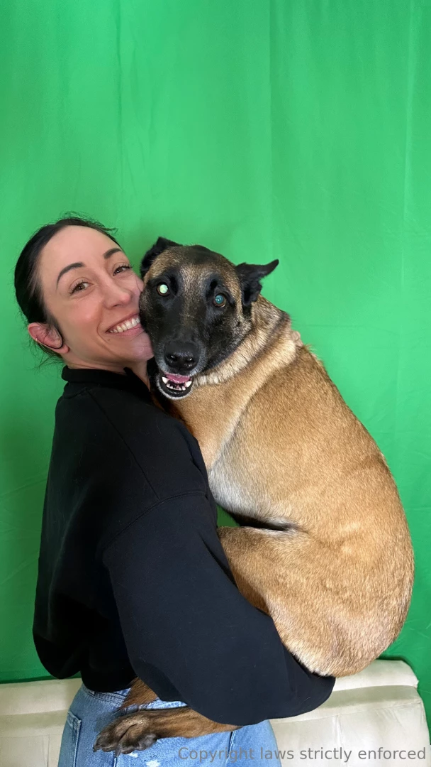 Grace came to the set today 