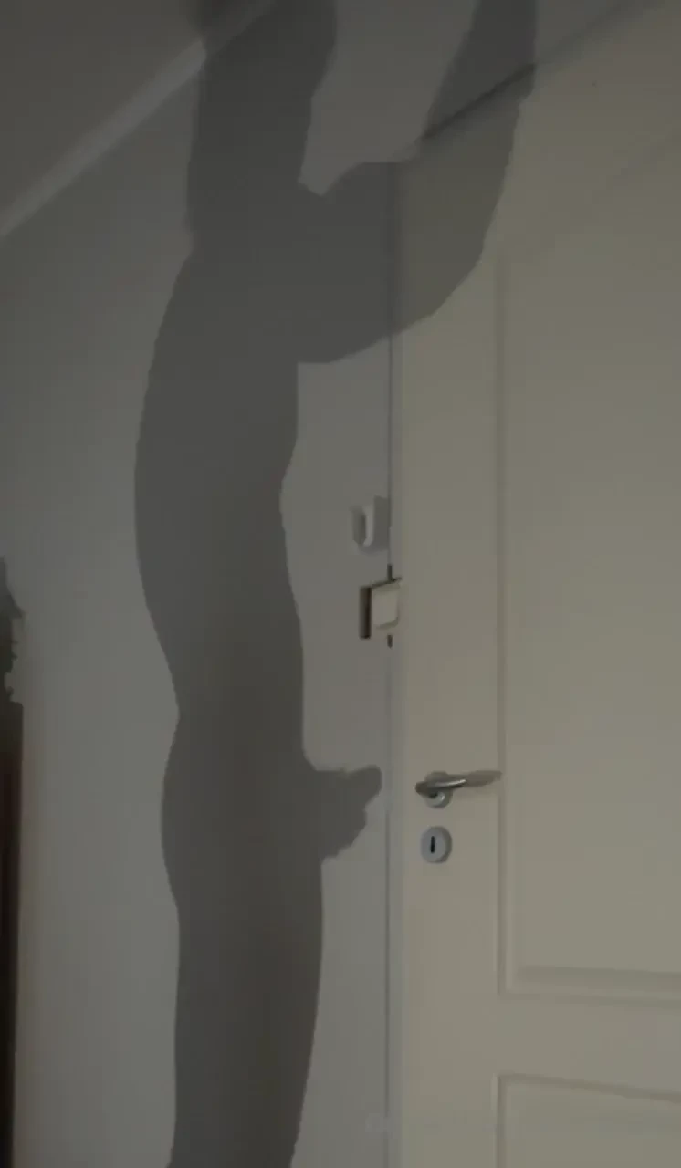 Cock jerking and flexing silhouette 
