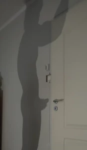Cock jerking and flexing silhouette