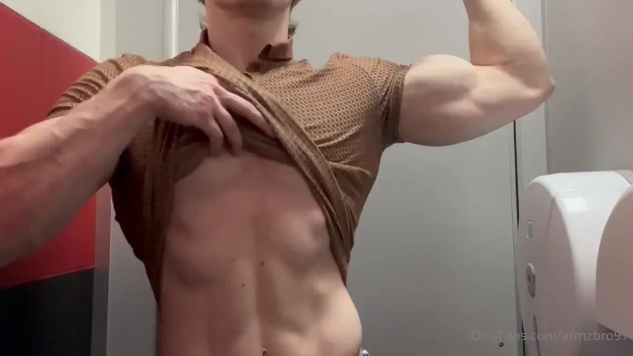 Awesome biceps flexing 