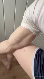 Magnificent biceps flexing