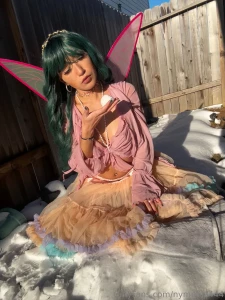 I should do more outside things pink fae altmodel snow part 2