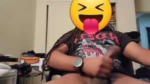 Stroking my bbc until she gets home