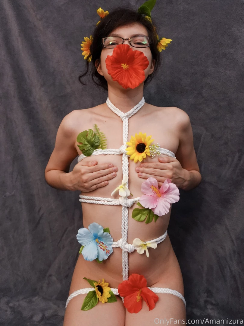 Some pics for freaky friday a mix of shibari and flowers more on my 