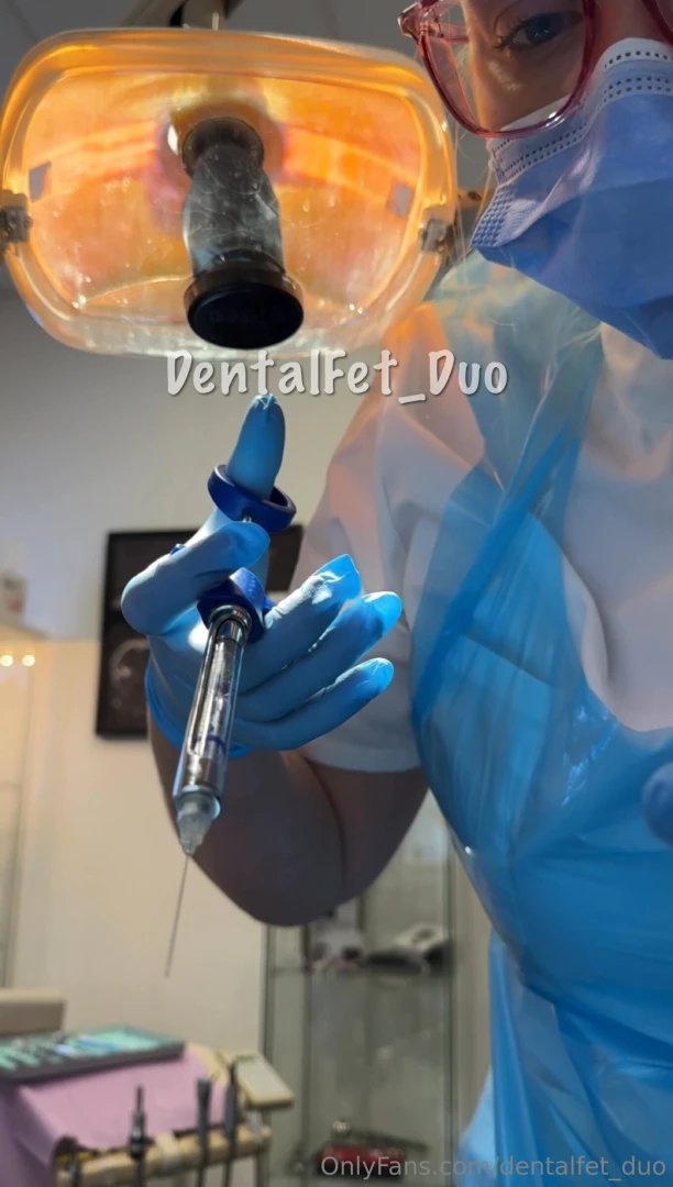 Let s get that tooth nice and numb before we take it out ey good boy 