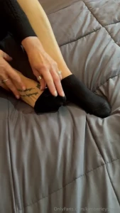 Taking my black socks off