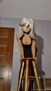 Just me again sitting on a bar stool in the tiniest black dress around