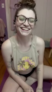 Making my nice relaxing yoga a little sexier topless yoga with a