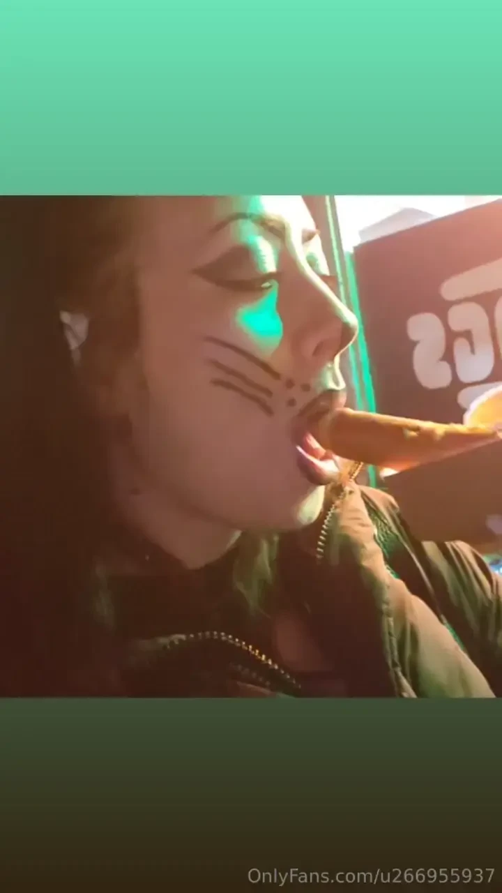 Think my cat self enjoyed the hot dog a little to much last night more 