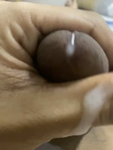 I cum finally - my cum on top of my dick lengthy video as one of my