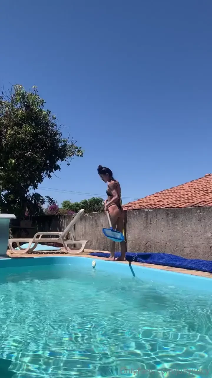 Very funny clean the pool u want help with yours 