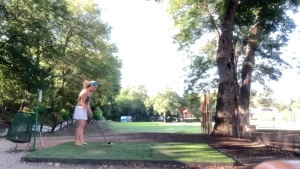 Golfing this morning