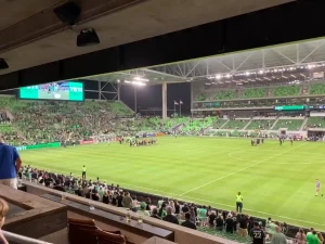 Hello i had a great time at the austin fc game we won baby had a