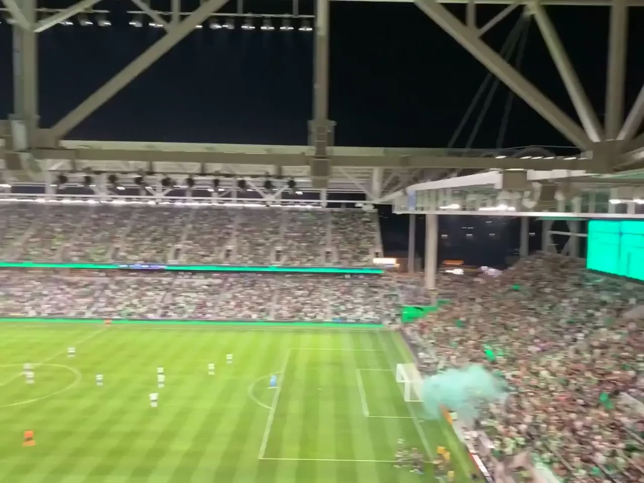 Was having fun at the soccer game last night 