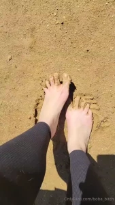 The mud felt so soft under my sandals but incredible under my bare