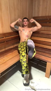 Sweating in the sauna but you know daddy is always hot as fuck