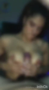 I was so horny sucking this giant penis that i poured lube on my tits