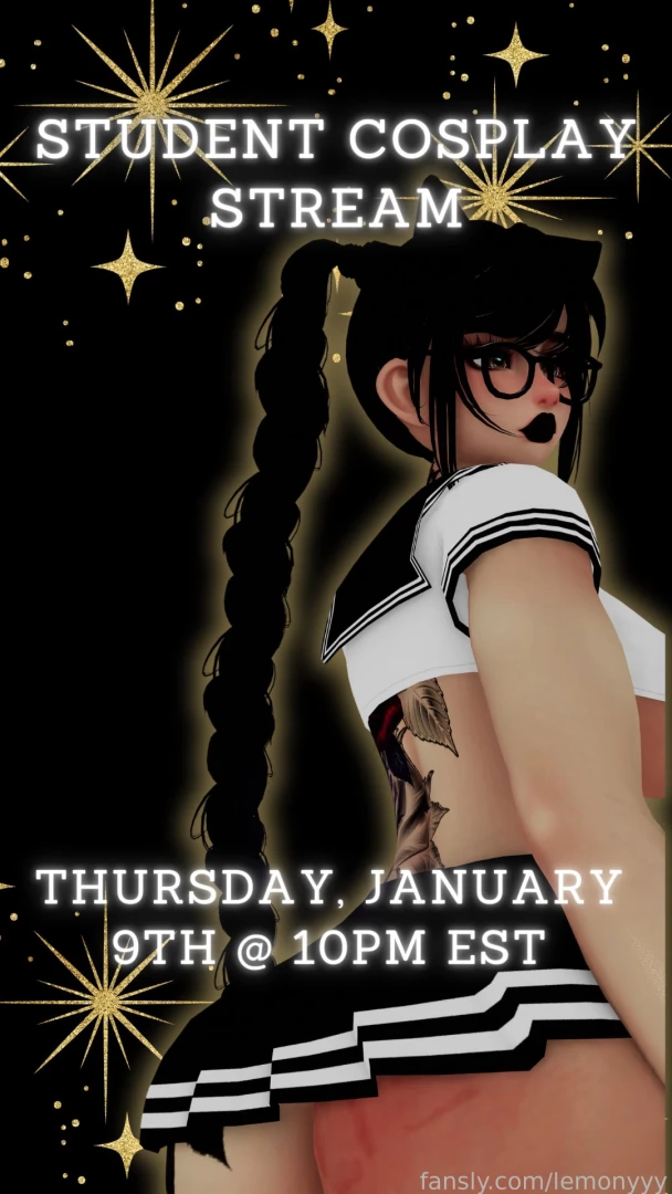 Student cosplay stream i hope you ll come and help me study for my 