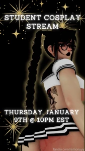 Student cosplay stream i hope you ll come and help me study for my