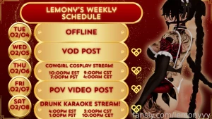 Hii cuties here is my schedule for this week i m super pumped for