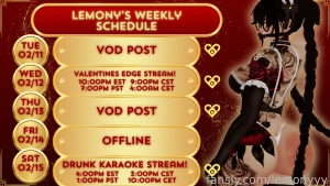 Hii cuties here is my schedule this week i hope you ll join me hehe