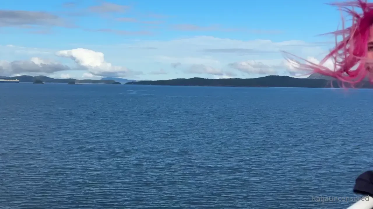 The breeze in tinasmalls hair as we are on the ferry to vancouver 