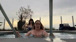 katjauncensored - Paigesteelexxx and i vibing in the hot tub on top of a roof in la 