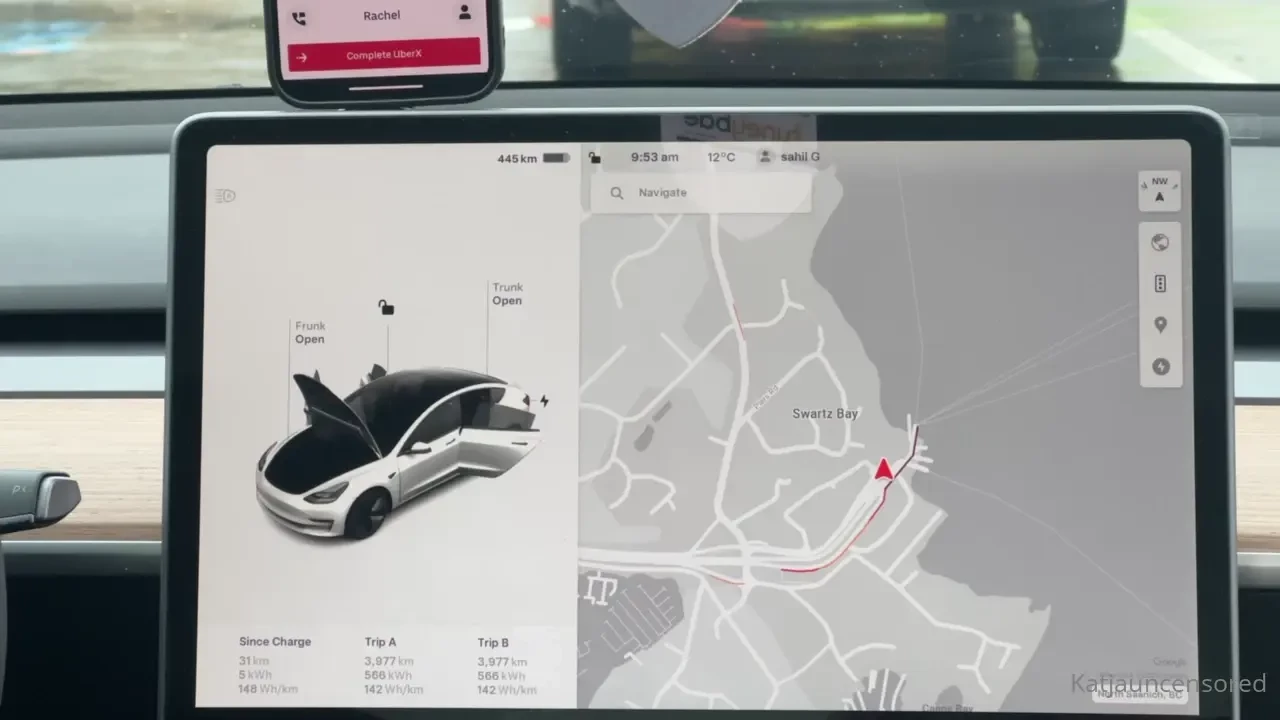 The way the tesla uber had a front trunk called a frunk hahaha 