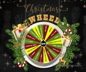 Naughty or nice spin the christmas wheel ready to heat up your