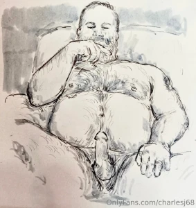 Here are five more sketches of me done by my friend on twitter x and
