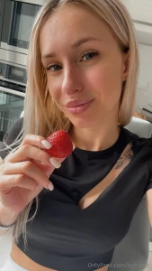 A sweet strawberry is all that can set me up for a new and joyful day