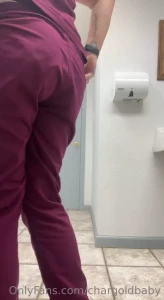 Let me pull my scrubs down for you and give you a little peak