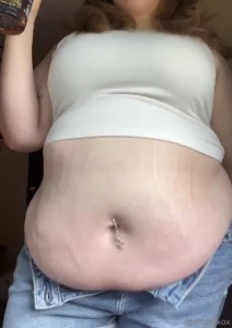 I m always got a soda on me i love how bloated and round it makes me