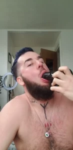 Wishing i had a real dick to slobber on