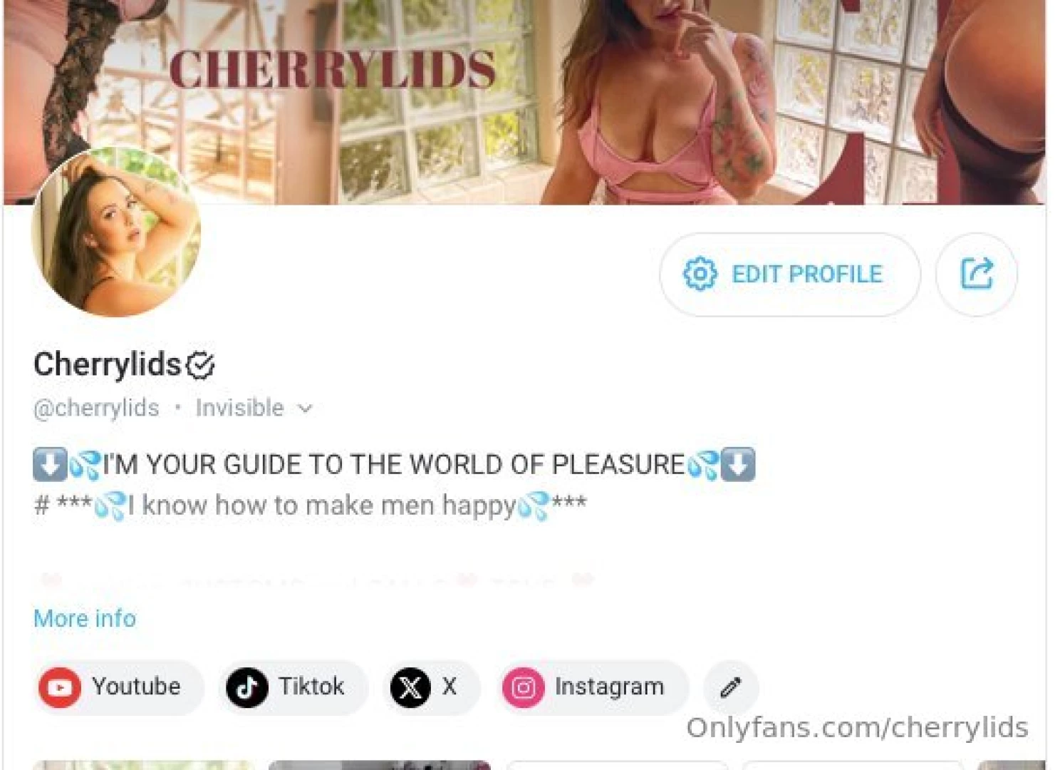 Just added all of my socials to my of profile i ll be happy to see you 