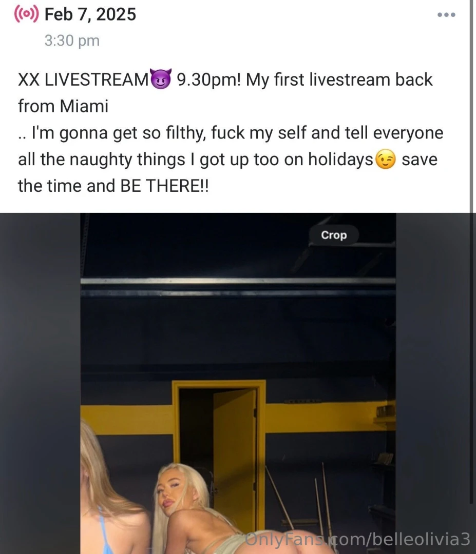 Just announced my next livestream next monday when i get back from 