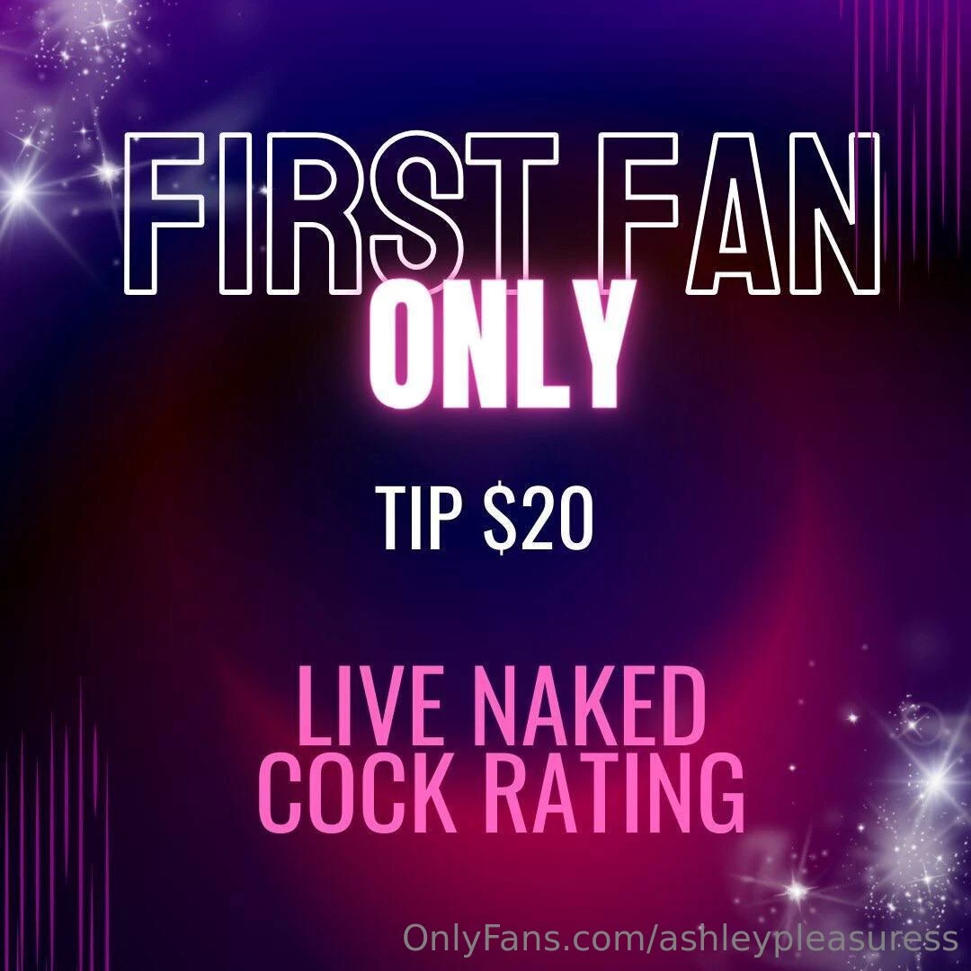 ashleypleasuress - Next fan to tip 20 gets live naked cock rating video i ll make it part 3 