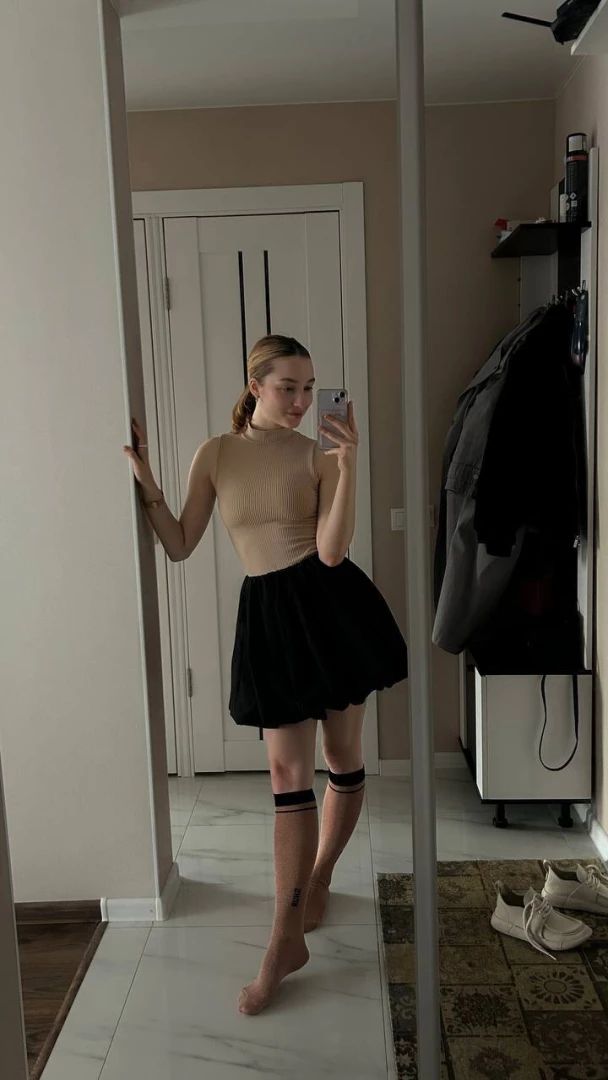 Is the skirt too long mmm too decent 