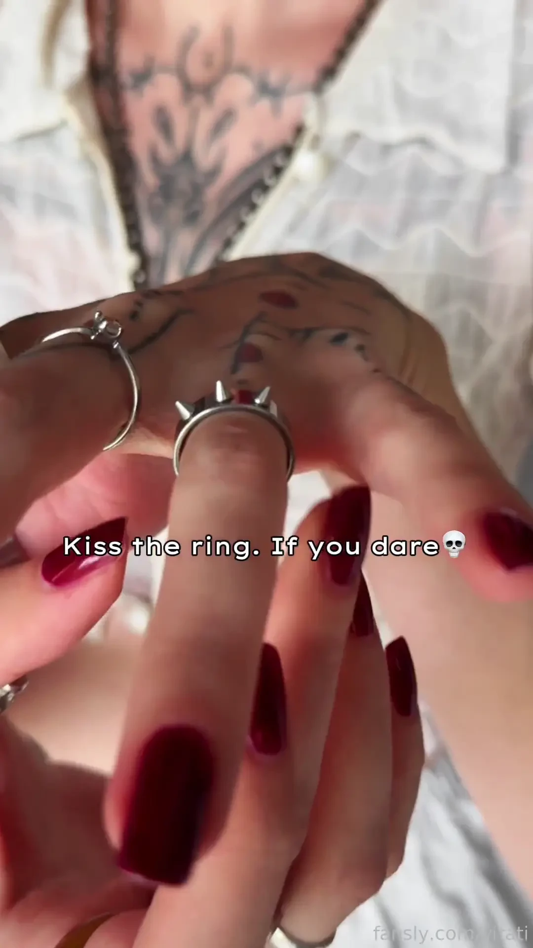 Kiss the ring but do you really have the nerve to get that close i 