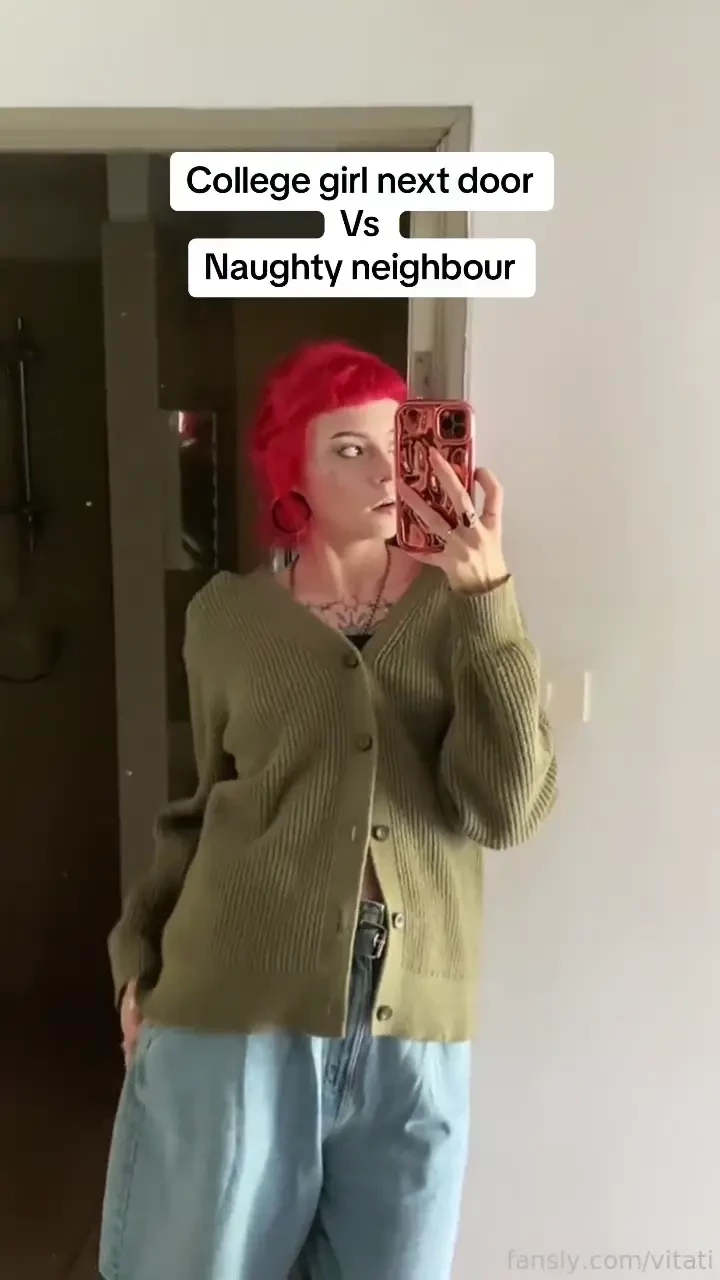 You peek through her window and in the window across you see a woman 