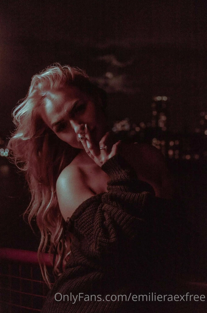 Loving the night breeze while enjoy a smoke 