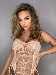 Stepping into the night like a vision in lace