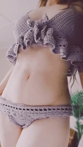 What do you think of the bikini i m crocheting so far
